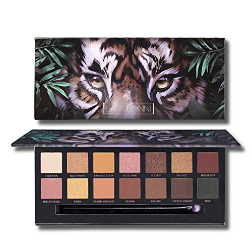 ARTIFUN Paleta de Sombra de Ojos de tigre Impermeable a Prueba de Manchas de 14 Colores Mate