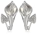 10K Gold Calla Lily Diamond Earrings (1/10 cttw, I-J Color, I2-I3 Clarity)
