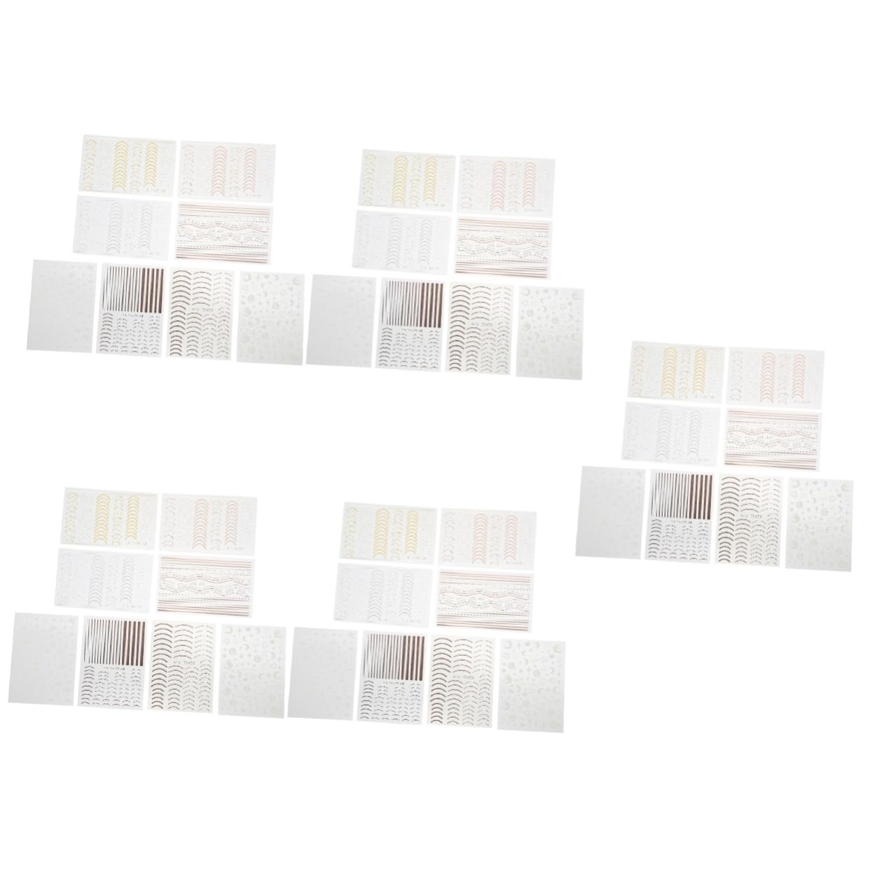 Healeved 40hojas Pegatinas De Nail Art Líneas Para Manicura Variantes Para Decoraciones De Uñas