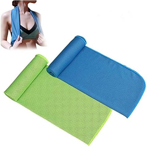 Aranticy Cooling Towel for Sports, 2 Pack Cooling Neck Towels Beach Cool Towel for Sports Workout Fitness Gym Yoga Golf Pilates Travel Camping Hiking & More 40x12inch Cover