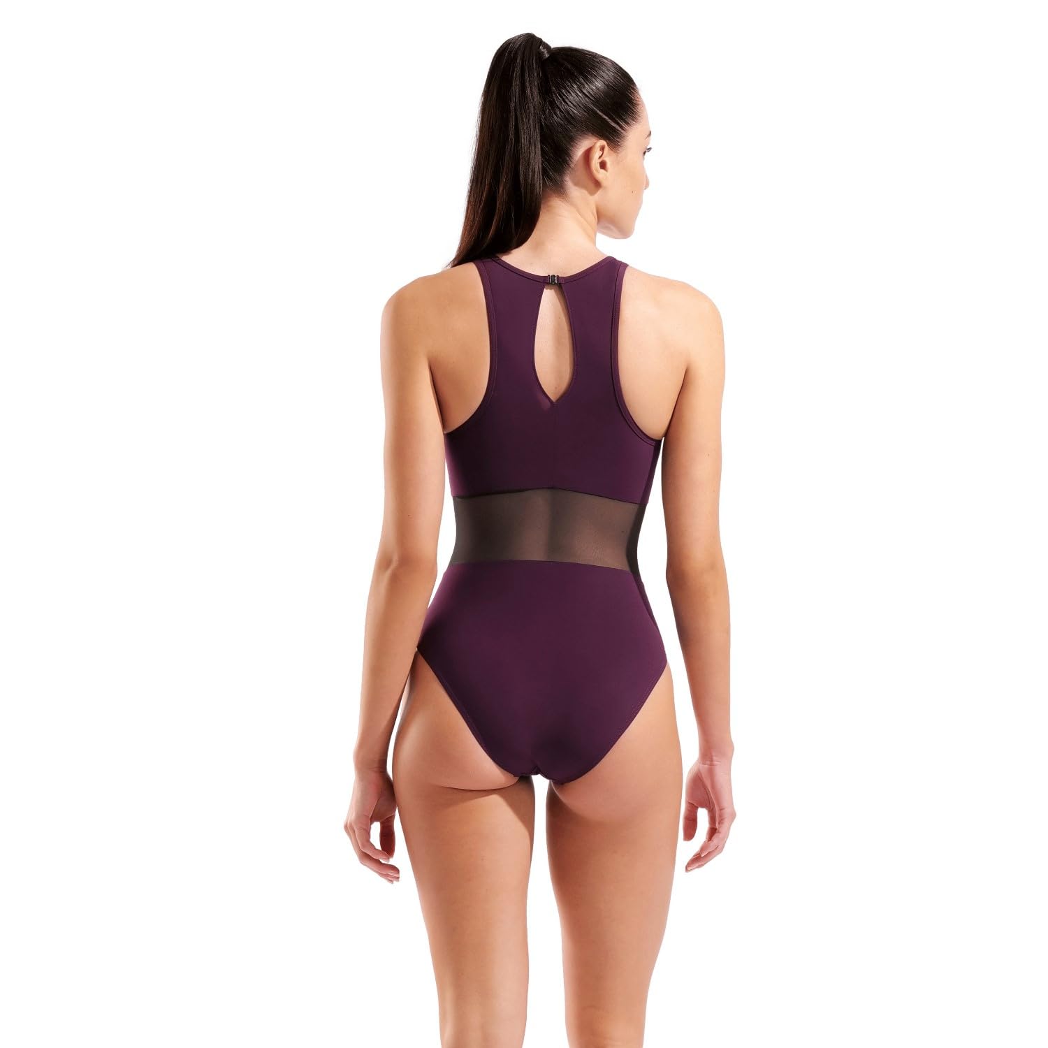 Arena Damen Arena Feel Women's Mesh Panels Vent Back Swimsuit Badeanzug (1er Pack)