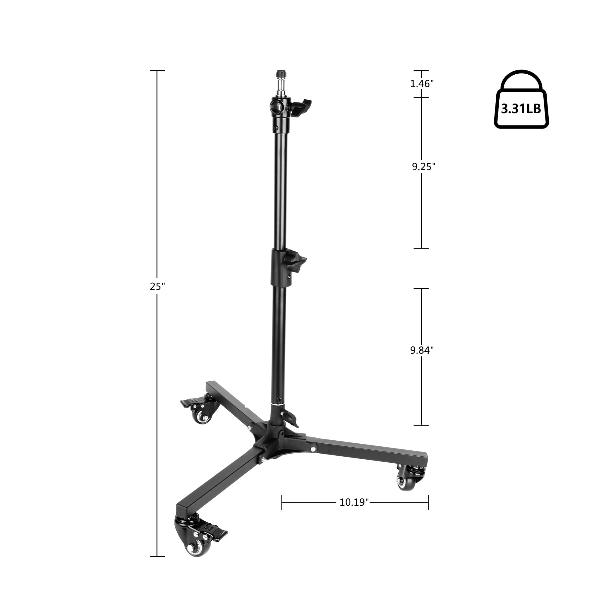 Amazon | 写真ライトスタンドベース キャスター付き 車輪付きフロア