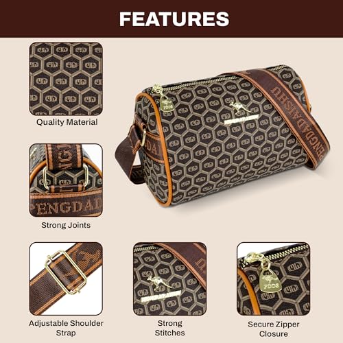 Image of Storite Women's Crossbody Sling Bag | Faux Leather | Zipper Closure | Adjustable Strap