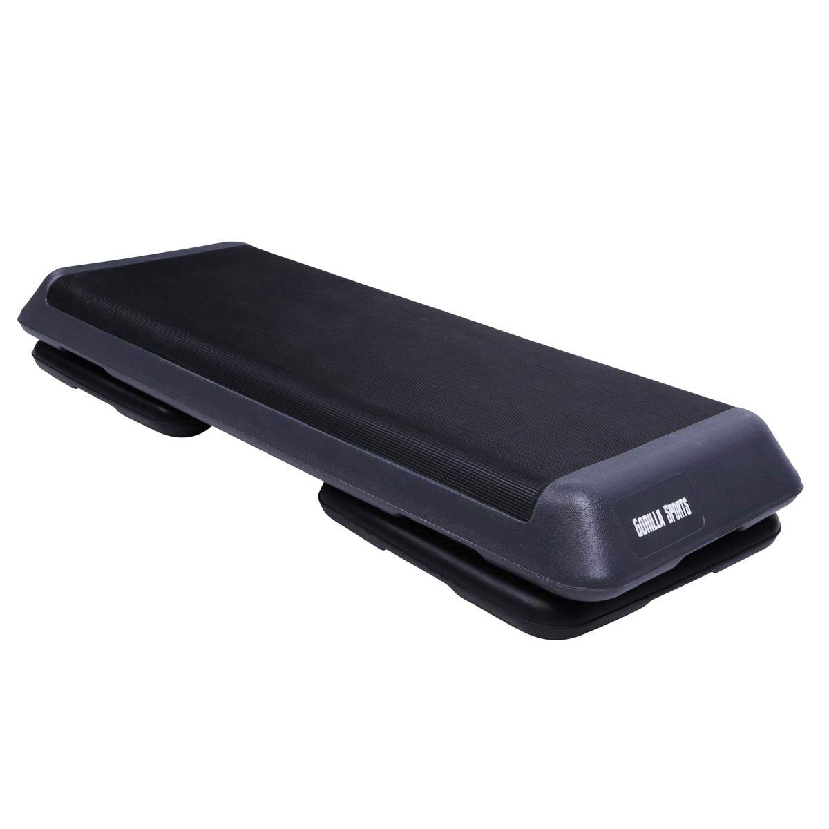 GORILLA SPORTS® Step Fitness 107x42cm 3 Altezza Regolabile 10-20cm Carico Max 200kg Antiscivolo Piattaforma Aerobica