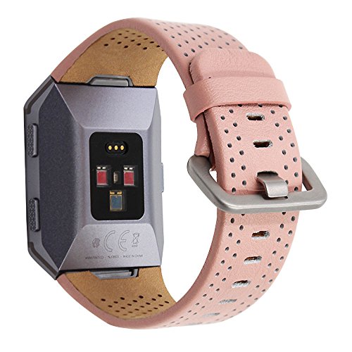 Pinhen para Fitbit Ionic correas de cuero – Correa de repuesto de cuero genuino para Fitbit Ionic Smart Fitness Watch