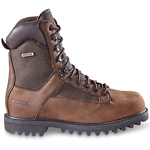 Huntrite Men's Insulated Waterproof Hunting Boots Non-Slip Shoes, 800-Gram, Brown, 11D (Medium) #TOP6