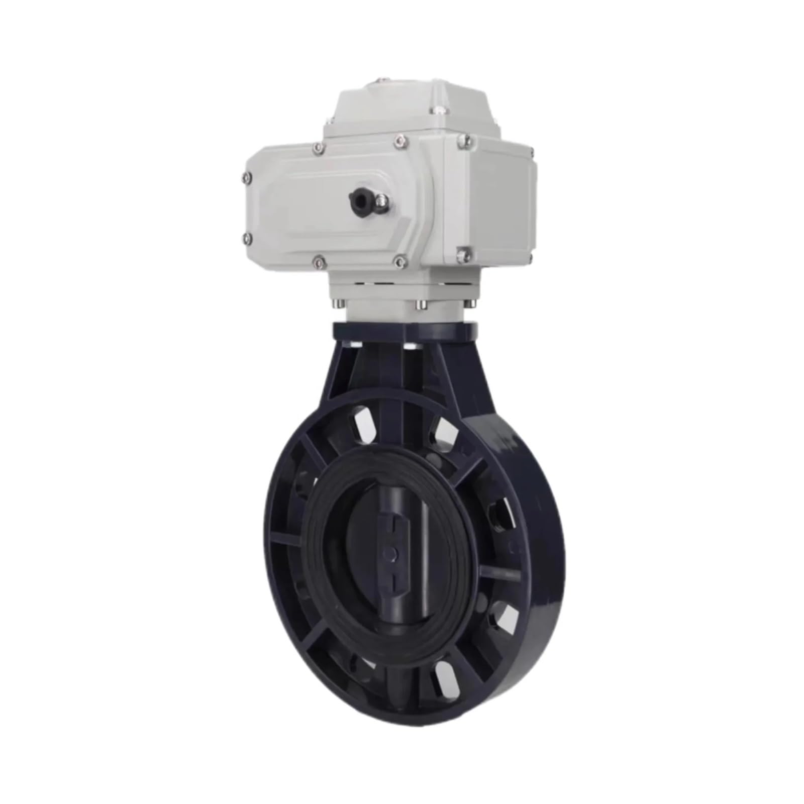Válvula de mariposa motorizada con actuador eléctrico de PVC de 2 pulgadas, control de tratamiento de agua, bola de potencia neumática