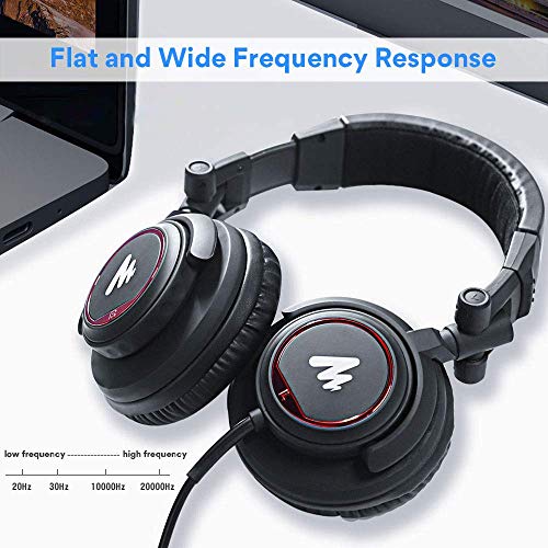 Image of (Refurbished) MAONO AU-MH501 Wired Over the Ear Headphone with Mic (Black)