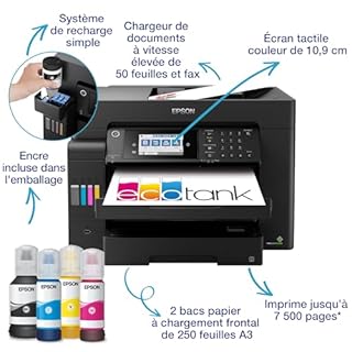 Imprimante multifonction A3+ EcoTank ET-16600 avec Wi-Fi, réservoirs d’encre et fax