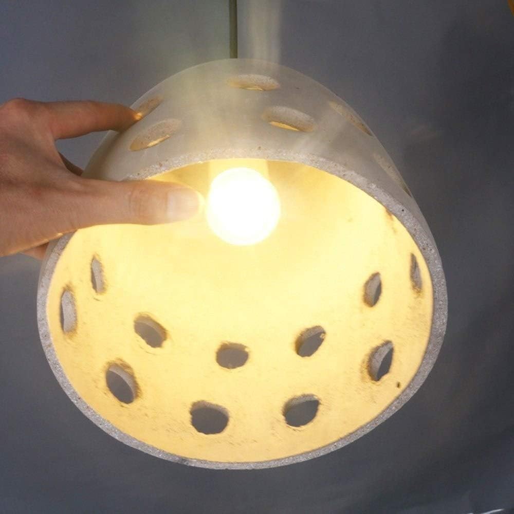 Nowoczesna pusta lampa wisząca cementowa - pojedyncza głowica E27 bar lampa wisząca regulowana oświetlenie wewnętrzne restauracja dekoracja lampy sufitowe