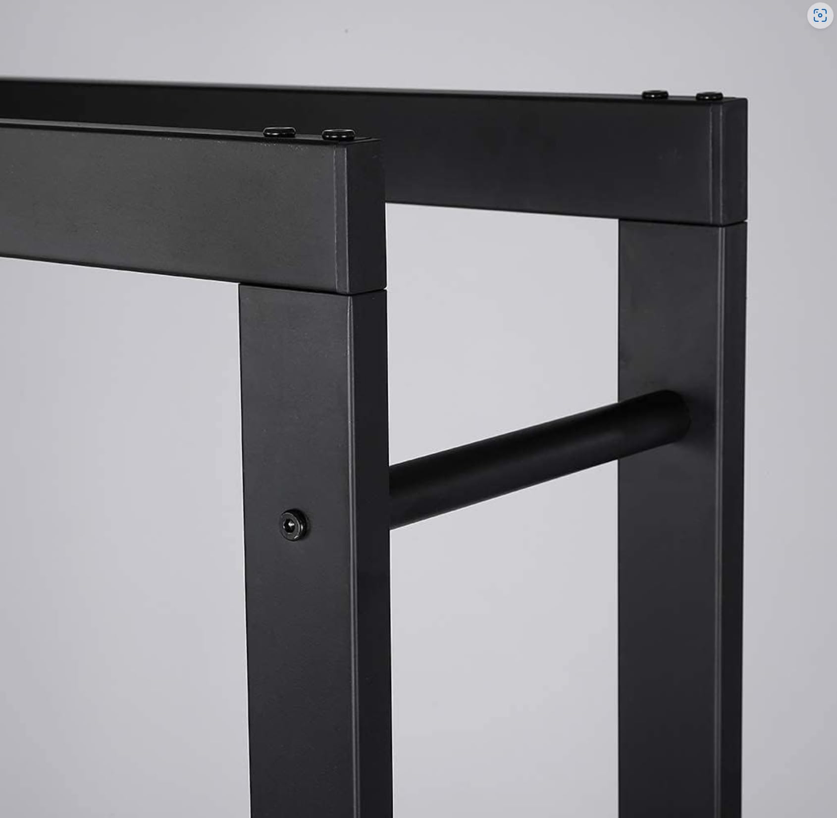 Loywe Kaminholzregal 170x25x140cm Brennholzregal aus Metall Schwarz