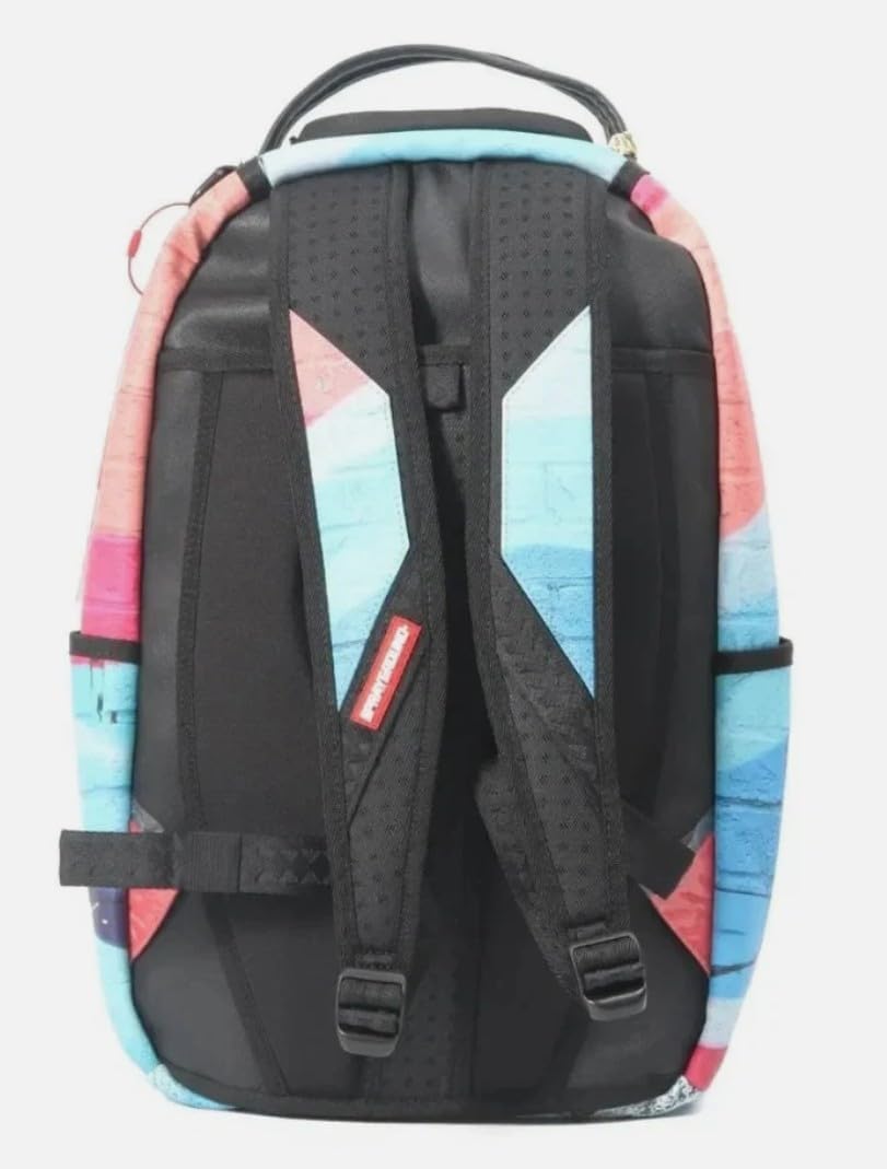 Sprayground Statue Painted DLXSV Backpack, 18" H x 11.5" W x 6" D, Multicolor, Water-Resistant Vegan Leather, 20-22L Capacity, Fits 15" Laptop