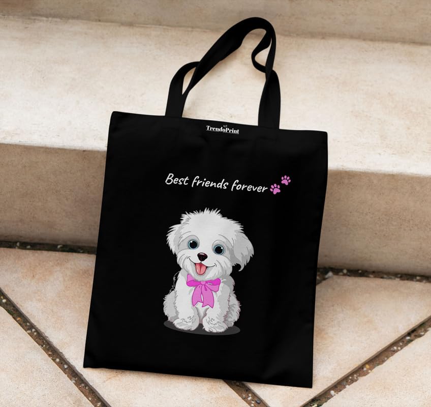 Image of TrendoPrint Reusable Shopping Bag Canvas Tote Bag for Grocery, College, Office & Shoulder Handbag Travel Bag for Men and Women (14x16 inches)