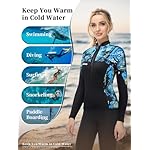 Owntop Wetsuit Tops | Women & Men | 2MM Neoprene Long Sleeve | Flexible & Comfort | YKK Front Zip | Surfing Diving Swimming - All Watersports - Image 5