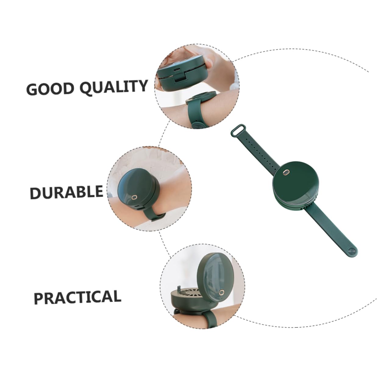 Cabilock Lot De 2 Ventilateurs Rechargeables Pour Montre Mini-Batterie Externe Mini-Ventilateur Portatif - Portatif Pour Poussette Berceau Ceinture