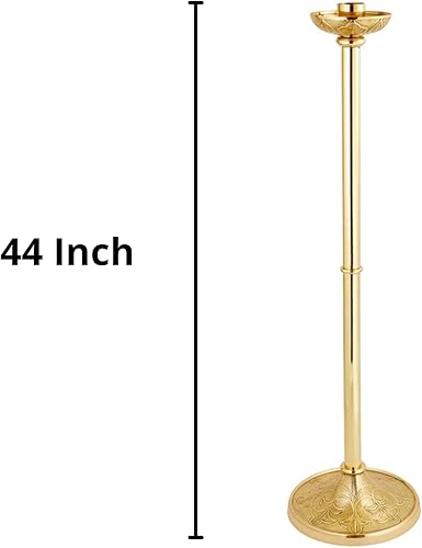 Miniatura 3 de Candelabro grande de latón macizo portavelas de altar de iglesia 398in