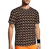 MULUHUO Chameleon Listen Music Print Men's Short Sleeve Mesh T-Shirt Breathable Lightweight Athletic Quick-Dry Casual Black #5