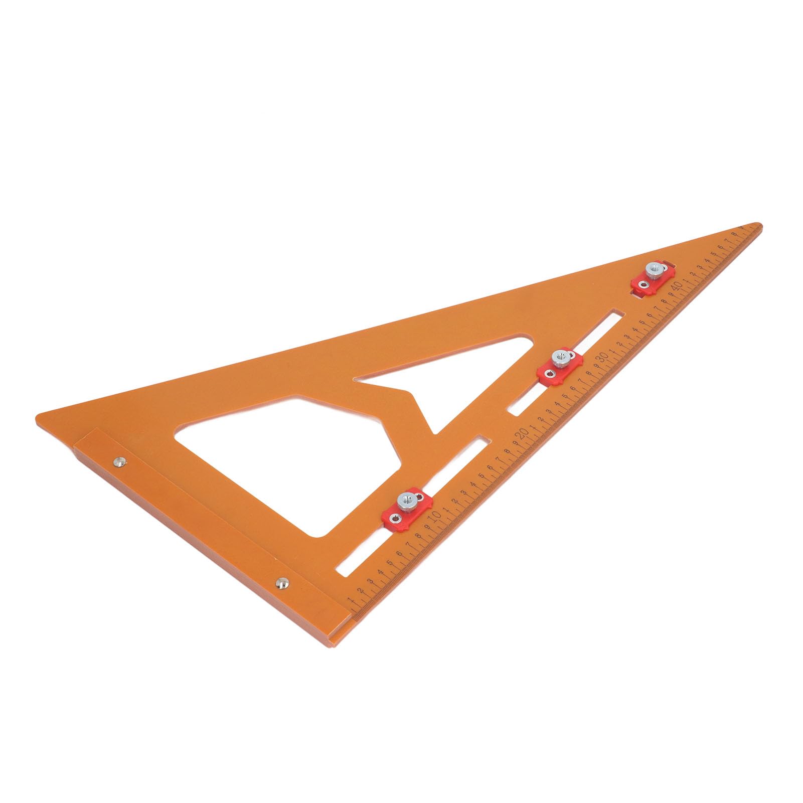 Escuadra de Carpintero Profesional 2 en 1 para Vigas, Herramienta de medición con Deslizadores, Regla Triangular de posicionamiento para perforación.