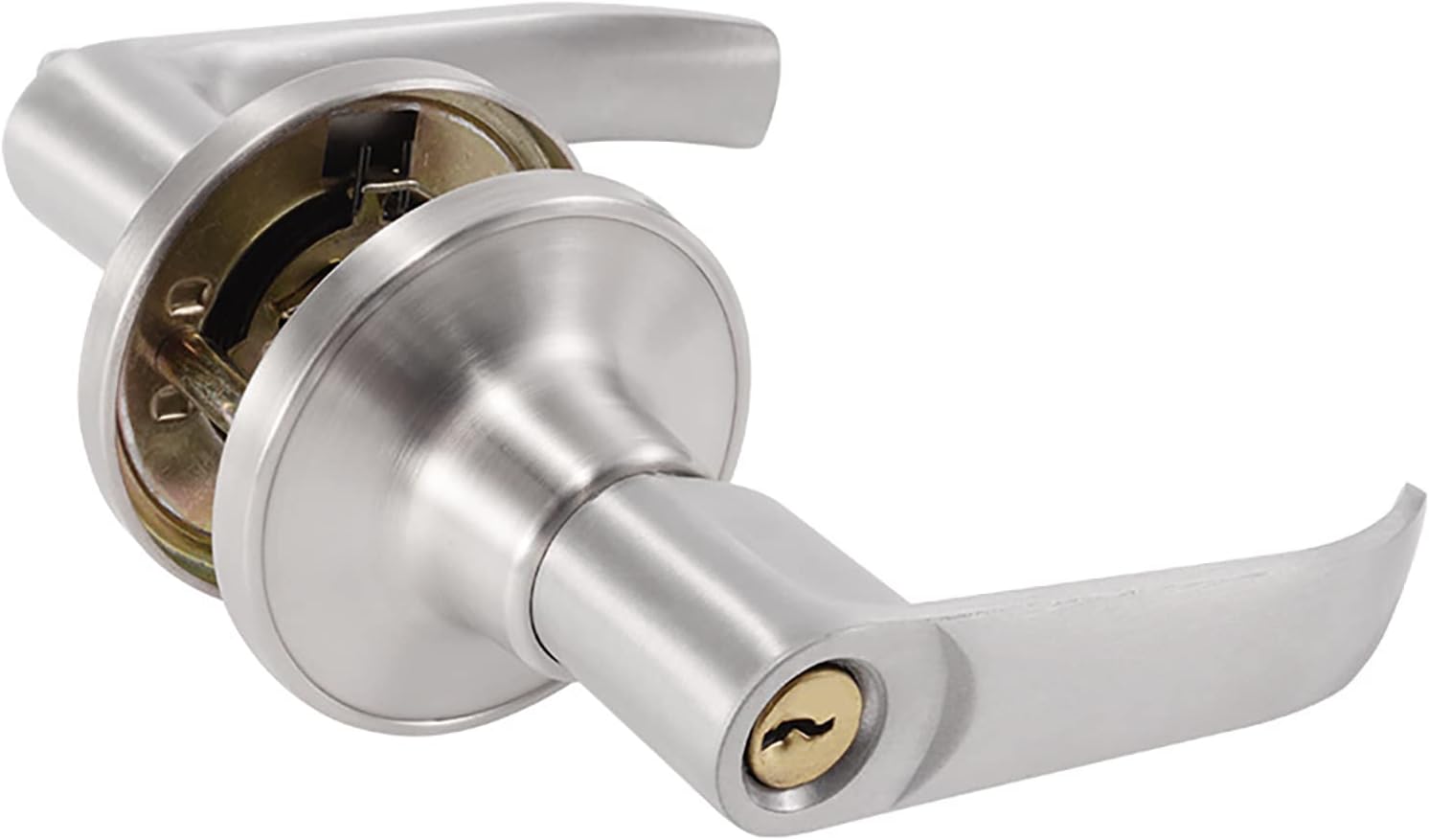 Amazon.co.jp レバーハンドル錠は 玄関ドア パッセージ 浴室 キー付きに適用 ドアノブ 鍵付き レバー ドアハンドル ドアロック