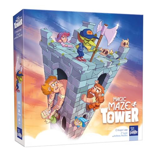 Sit Down! Magic Maze Tower – Juego de mesa – versión francesa – 1-4 jugadores – Aventura – 9+ años