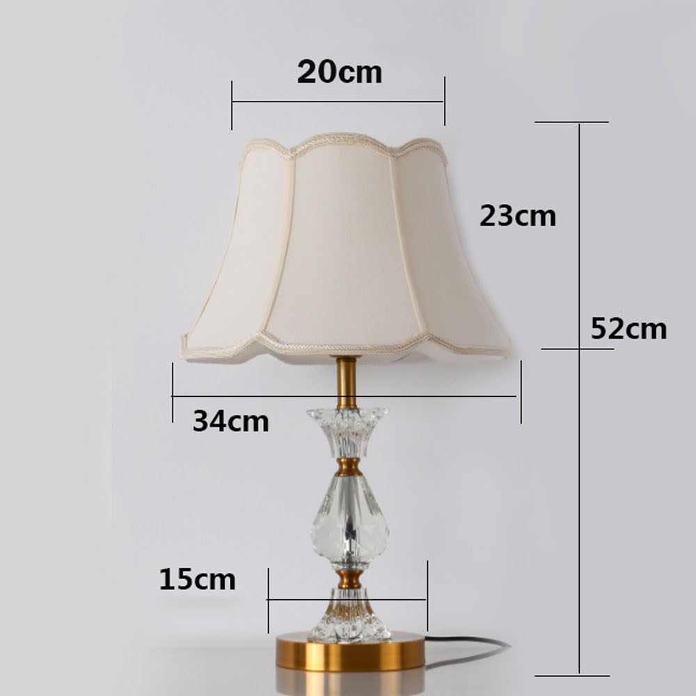 Lampka biurkowa Kryształowa lampa stołowa do salonu, sypialni, nastrojowa Lampka nocna
