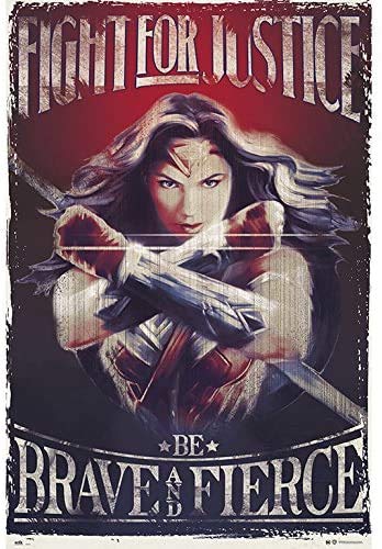 Affiche Poster - Wonder Woman : Fight For Justice (format 60 x 91,5 Cm Roulée)
