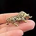 MHYGKTXRA 2pcs Bronze Rich Floral Design Creative Brass Zodiac Ox Statue - Decorative Figurine, Solid Brass Cow Ornament