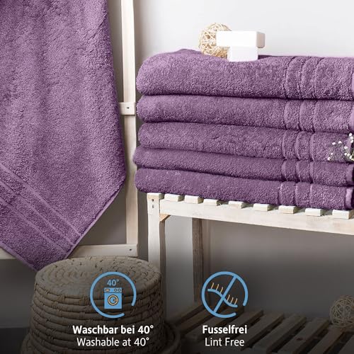 Serviette de sauna grand modèle pour table de massage violette - 4