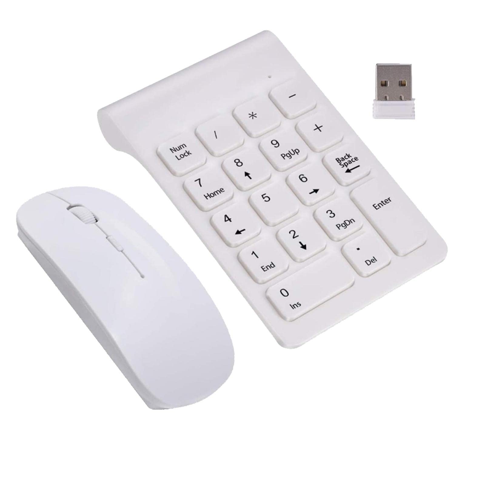 2.4G Numeric Keypad Wireless Keypad Extensions with Mouse for Laptop Desktop White | Computers & Accessories|Accessories & Peripherals|Keyboards, Mice & Input Devices|Keyboards-image-40