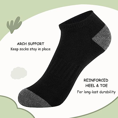 Comfoex 10 Pairs Boys Socks 4-6 6-8 8-10 Years Old Low Cut Ankle Athletic Socks For Kids Short Half Cushioned Socks3
