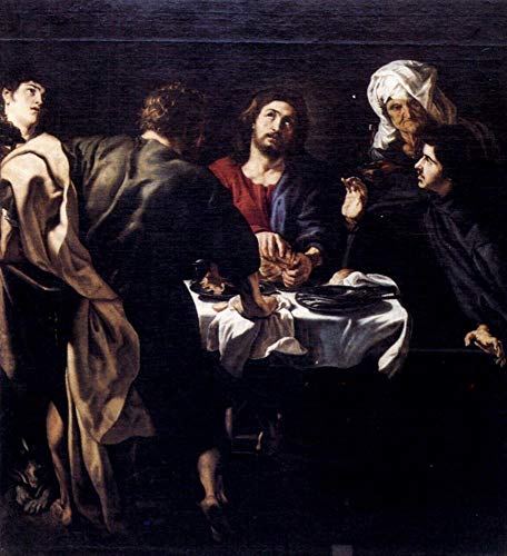 Toile fait main La Cène à Emmaüs Rubens sans impression