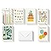 Juvale Birthday Cards Blank Inside - 4 x 6 In, 48 Pack Multicolor - Bulk Blank Birthday Cards with Envelopes & Unisex Designs - 6 Vibrant Patterns on Ivory Stock - Workplace & Family