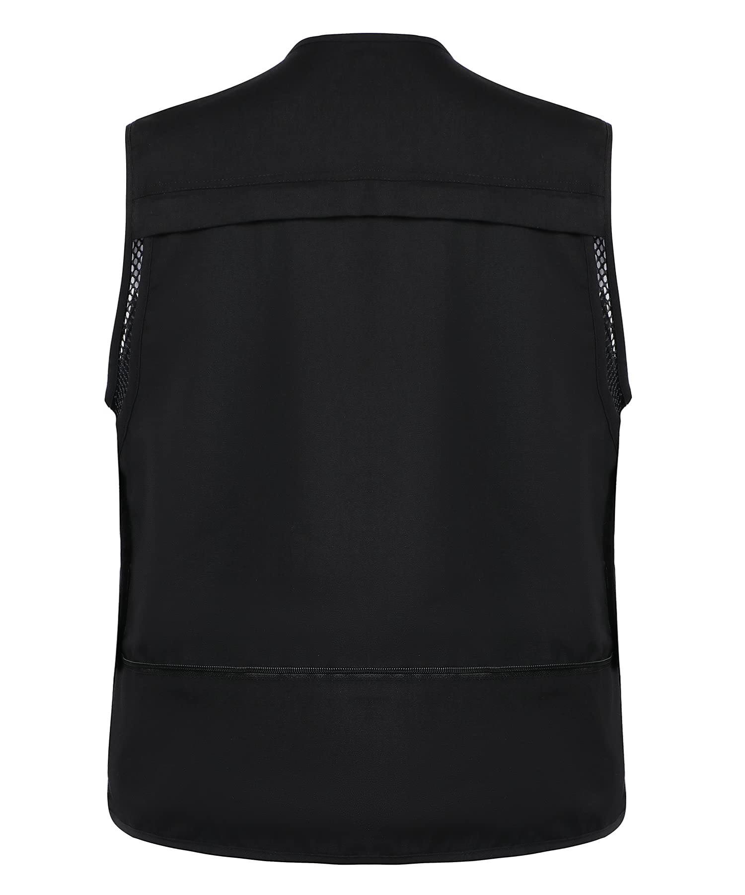 Chaleco de Trabajo Multifuncional para Hombre Chaleco de Pesca con Cremallera Chaleco Exterior de Algodón con Multibolsillos
