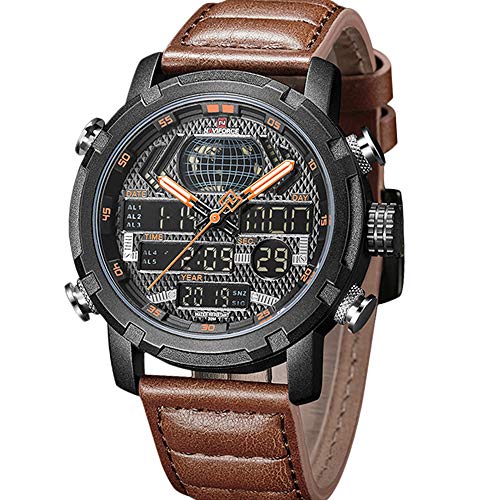 NAVIFORCE Relógios de casal de luxo fashion com caixa de 38,5 mm,...