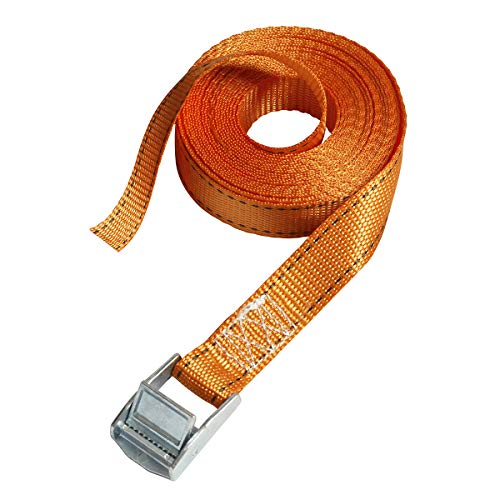 Master Lock 3212EURDAT Sangle Valise avec Boucle en Zamak, Orange, 5m x 25mm Sangle