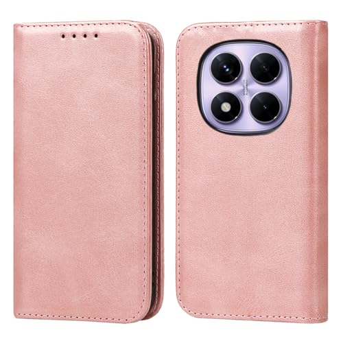 BonwFzin �K�p Redmi Note 14 Pro 5G �P�[�X �蒠�^ �t���b�v �X�}�z�P�[�X �V���I�~ ���b�h �m�[�g 14 �v�� 5G �蒠�J�o�[ RedmiNote14Pro5G �g�уJ�o�[ PU ���U�[ �x���g�Ȃ� �}�O�l�b�g �J�[�h���[