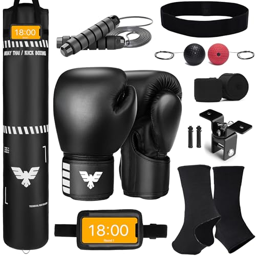 6 Ft Tall Muay Thai Punching Bag Set - Heavy Bag