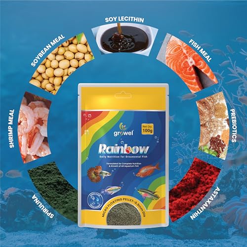 Image of Micro Floating Fish Food Pellets 100g | 0.9mm Pellet Size | Highly Digestible & Nutritious Fish Feed for All Aquarium Fish