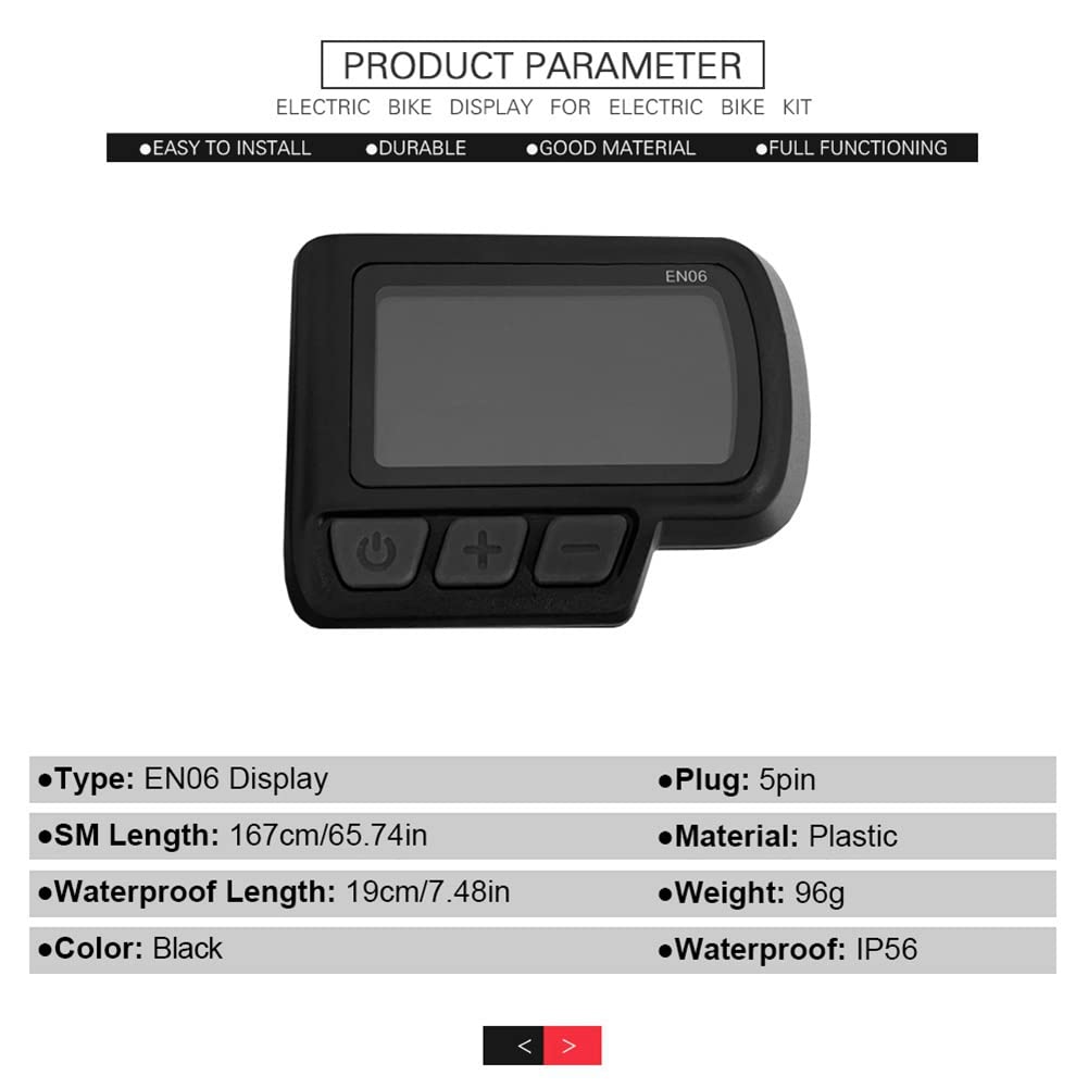 E-Bike Display Meter LCD-EN06 Display 24V 36V 48V Met USB Power Spe Display E Bike Waterdichte Plu
