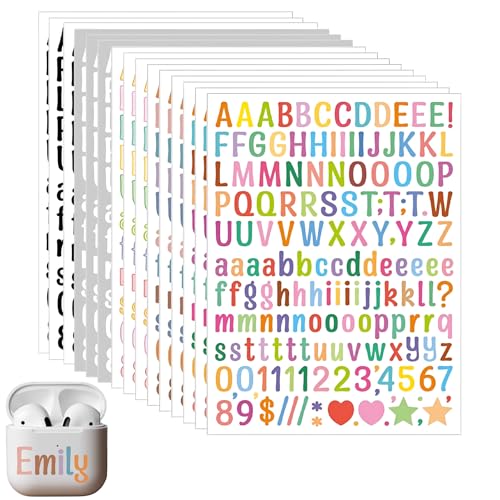 15 Feuilles Lettres Autocollantes, Stickers Lettres Alphabet En Vinyle, Lettre Adhesive Majuscule, Stickers Scrapbooking Étanche Pour Déco Scrapbooking...