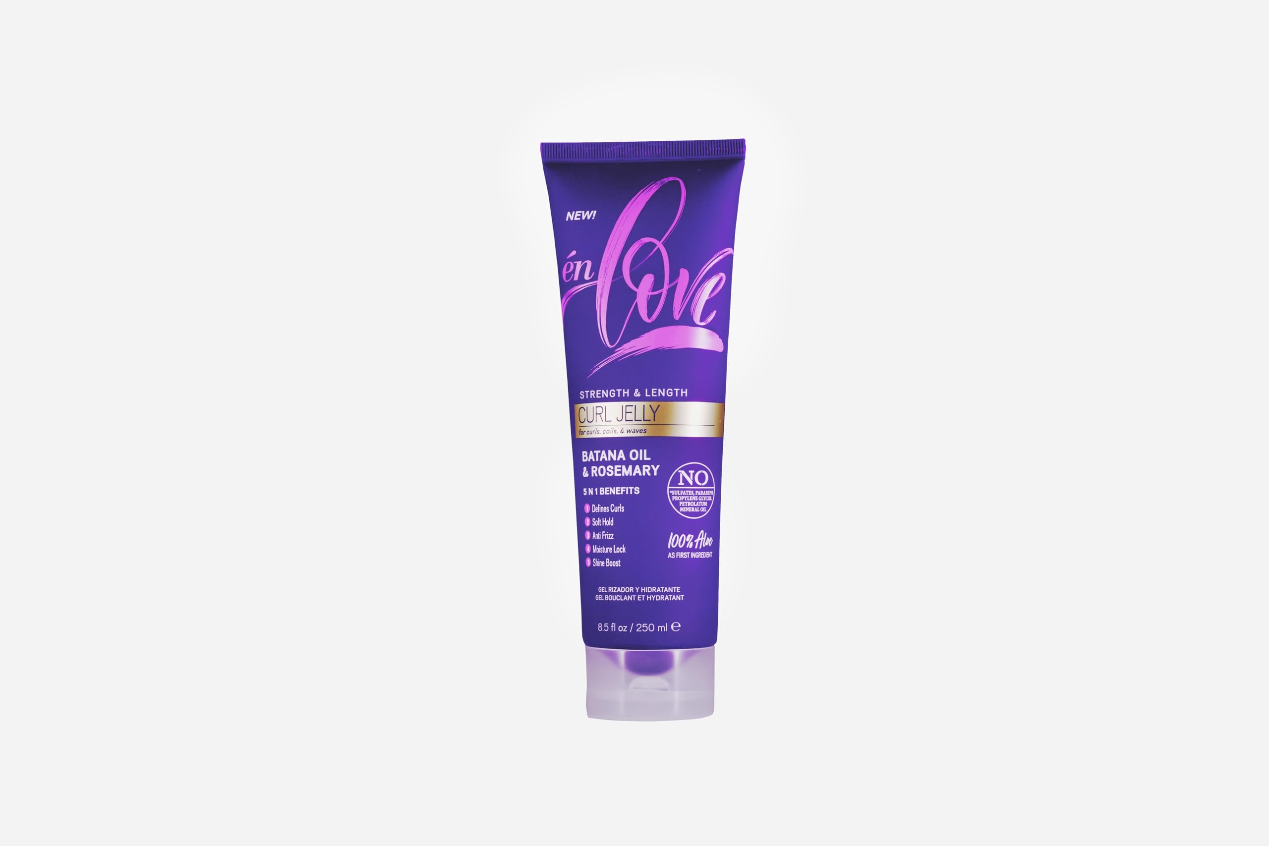 Strength & Length Curl Jelly | Rosemary Water, Batana Oil, and Biotin | Curl Definition, Moisture & Length Retention | Frizz & flaking free | Founder led | For Curly, Coily & 4C Hair | 8.5oz