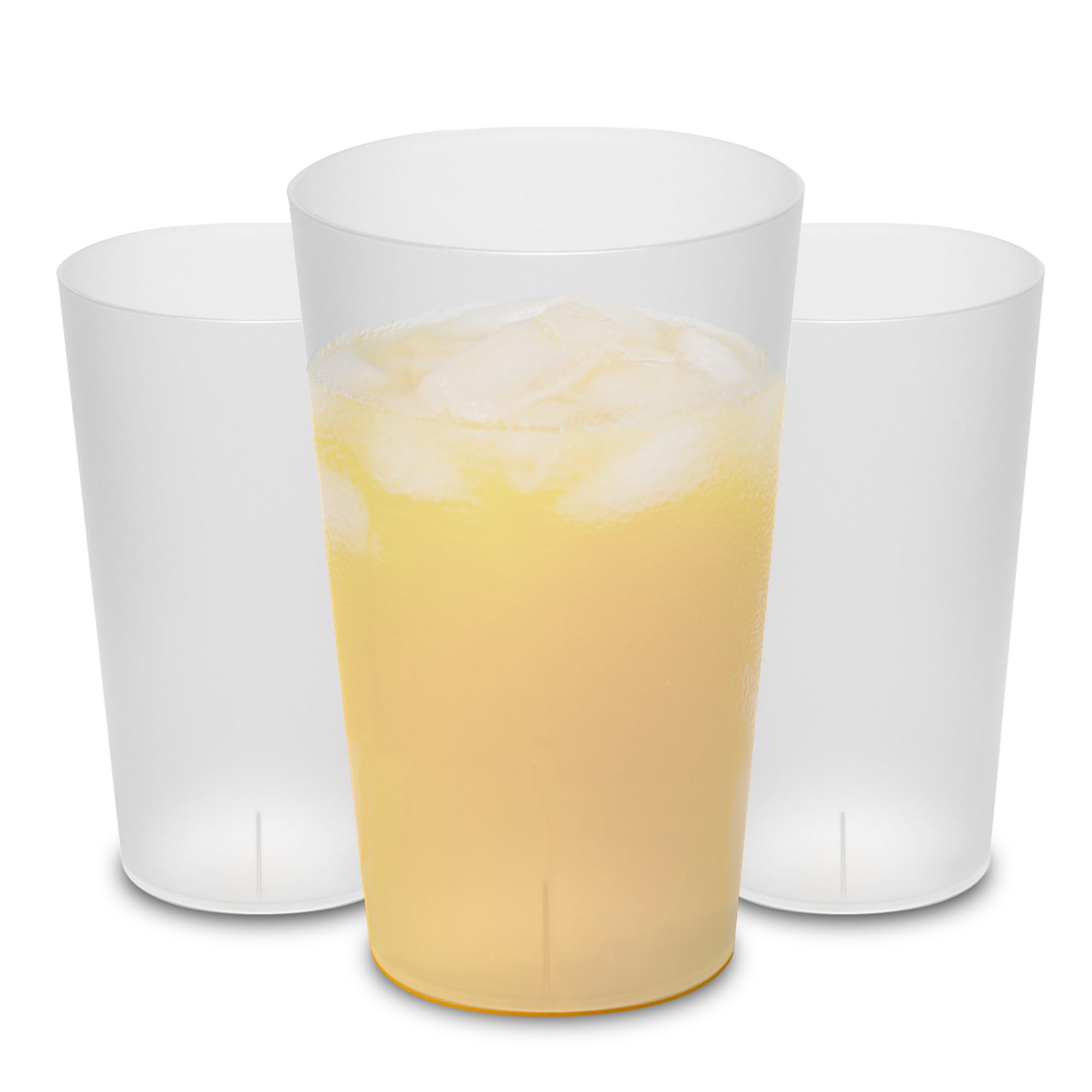 12oz 40 Pack Shatterproof Reusable Frosted Plastic Cups - BPA-Free Stackable Party Cups for Adults - Eco-Friendly Glasses for Events, Camping & Everyday Use