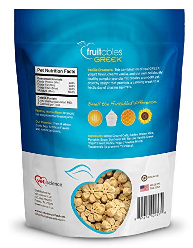 Fruitables Greek Crunchy Dog Treats Vanilla Yogurt Flavor With Pumpkin Granola & Greek Yogurt 7 Oz - Thumbnail 5
