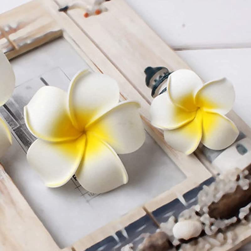 Amazon | Jinmoioy プルメリア 造花 花のみ ハンドメイド DIY用品