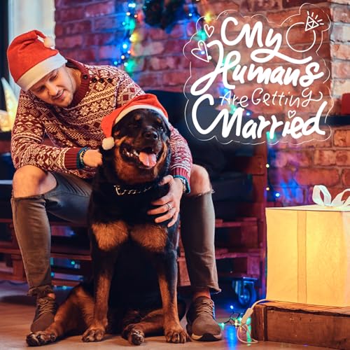 Image of My Humans are Getting Married Neon Sign Modern Style Wall Decor for Wedding Bedroom Corridor Engagement Party Bridal Shower Gifts12.76 x 12.2 Inches-USB Powered-Acrylic