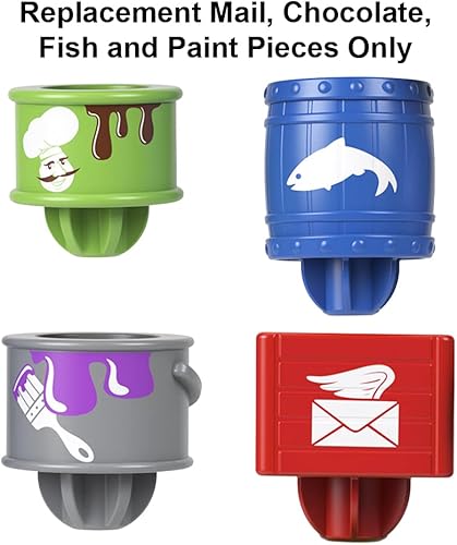 Miniatura 7 de Piezas de repuesto para Thomas and Friends Wobble Cargo Stacker Train Playset - GWX07  Incluye piezas de correo, chocolate, pescado y pintura