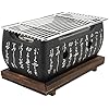 Japanese Cuisine Charcoal Barbecue Grill - Rectangular Text Stove with Alcohol Fuel