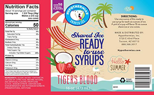 Hawaiian Shaved Ice or Snow Cone Syrups, 3 Pack, Pints, Multiple Flavors, 48 Fl. Oz