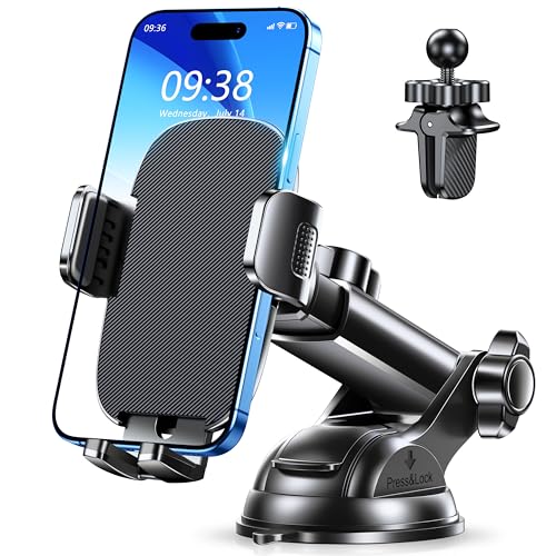 Glangeh 4 in 1 Handyhalterung Auto Saugnapf mit überlegener...