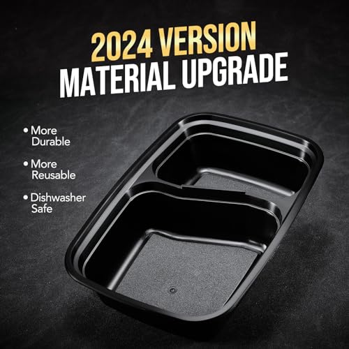Glotoch Express Glotoch 50 Pack 32Oz 2 Compartment Meal Prep Container Microwave Safe, Food Prep Containers With Lids For Lunch/Deli/Takeout/Leftover, Bpa-Free Freezer & Dishwasher Safe thumb #1